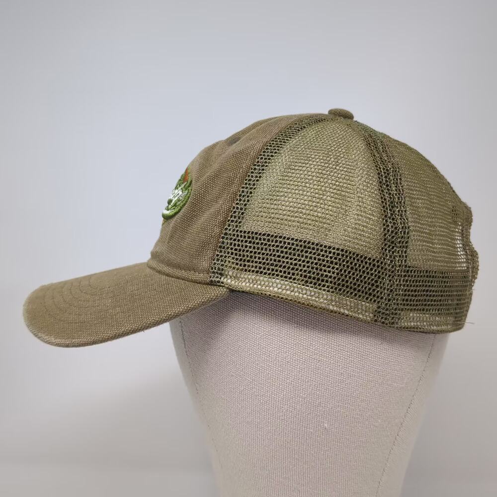 Rustic Ridge Trucker Hat Brown Green One Size Snapback Distressed Mesh Back - Picture 3 of 9